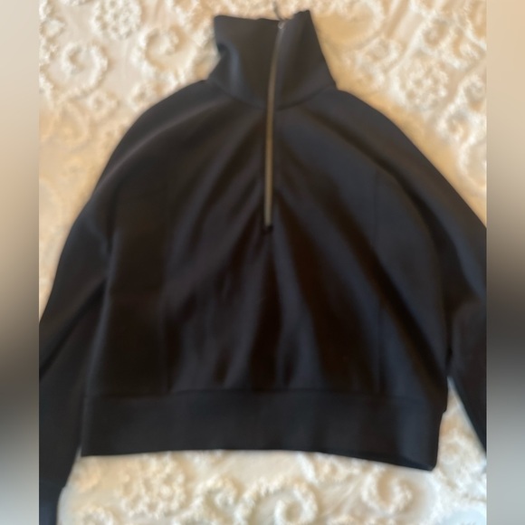 Spanx Black Air Essentials Quarter Zip - Picture 3 of 4